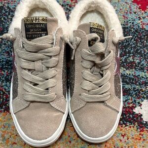 Vintage Havana Taupe and Gold Sneakers